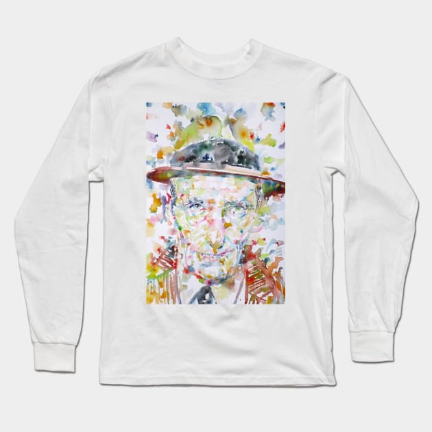 WILLIAM S. BURROUGHS watercolor portrait .1 Long Sleeve T-Shirt by lautir